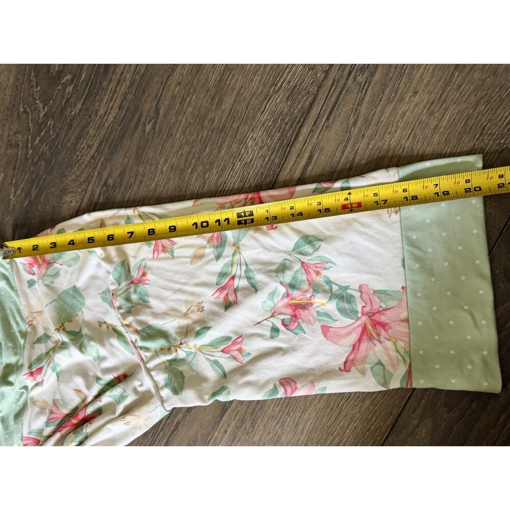 Flora Nikrooz Floral Pajama Lounge Set Robe Tank Pants Cottagecore Romantic Sz M - Picture 14 of 16